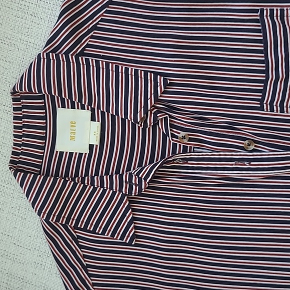 Long Striped Button Shirt from Anthropologie - Picture 2 of 6